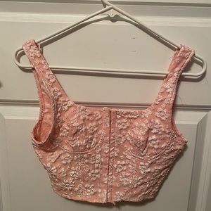 Pink corset crop top - wild fable, XS